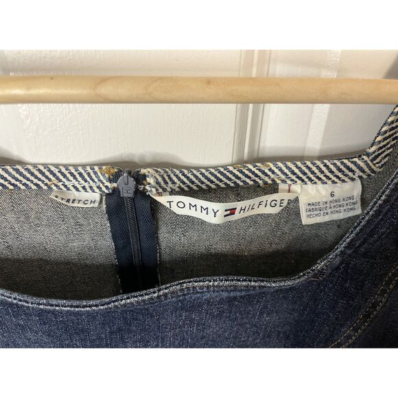Vintage 90s Tommy Hilfiger Denim Mini Dress Size 6 - Picture 4 of 6
